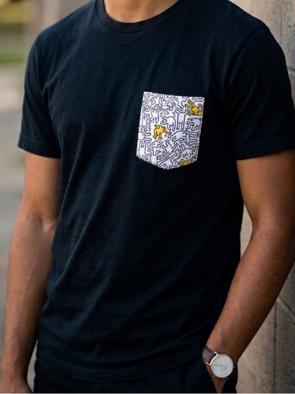 Black & White Keith Harding and Uniqlo Collab T-shirt